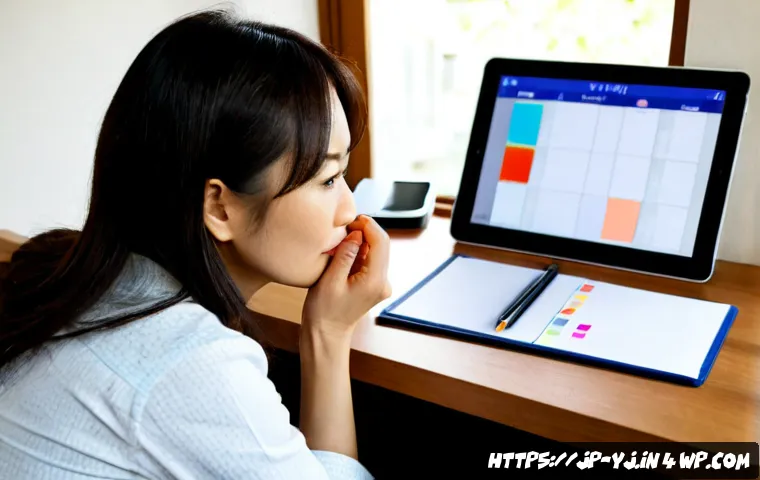 메타인지 강화를 위한 맞춤형 계획 - Photorealistic Japanese woman in her 40s seated at a tidy home office desk, thoughtfully reviewing a...