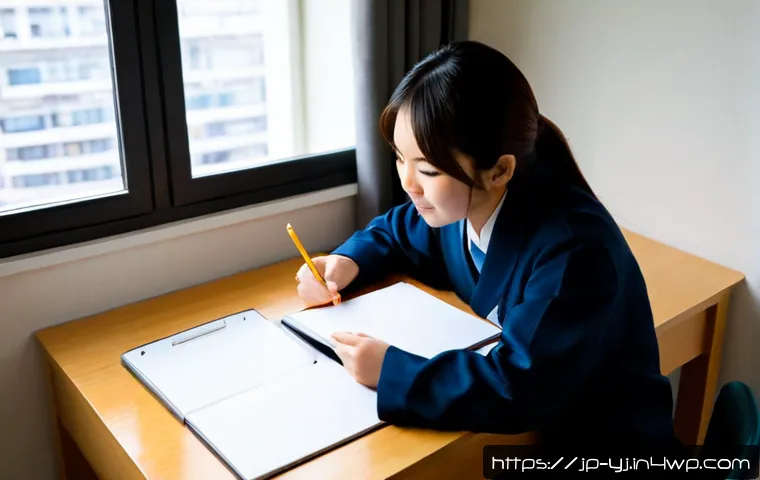 메타인지와 비판적 사고 훈련 - Photorealistic Japanese university student practicing metacognition at a clean wooden desk, thoughtf...
